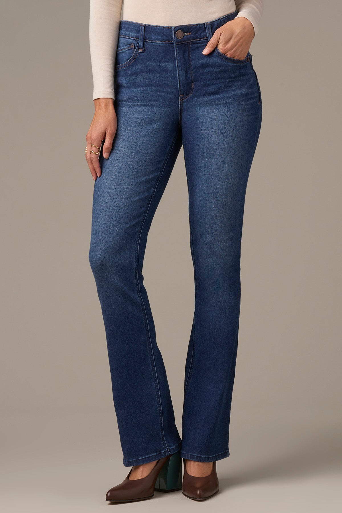 Brittany High Rise Itty Bitty Boot Jeans Wit Wisdom