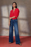 Blue Denim Sam High Rise Contour Shape Technology Wide Leg Jean