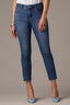 Blue Denim Charlotte Absolution Mid-Rise Cropped Ankle Skimmer Raw Hem Skinny Jean