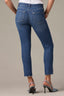 Blue Denim Charlotte Mid-Rise Contour Shape Technology Cropped Ankle Skimmer Raw Hem Skinny Jean