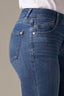 Blue Denim Charlotte Mid-Rise Contour Shape Technology Cropped Ankle Skimmer Raw Hem Skinny Jean