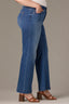 Blue Denim Sam High Rise Contour Shape Technology Wide Leg Plus Size Jean