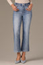 Light Blue Denim Bennett High Rise Cropped Contour Shape Technology Barely Boot Petite Jean