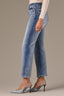 Light Blue Denim Bennett High Rise Cropped Contour Shape Technology Barely Boot Petite Jean