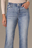 Light Blue Denim Bennett High Rise Cropped Contour Shape Technology Barely Boot Petite Jean