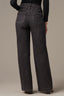 Washed Black Artisanal Denim Bella Skyrise Contour Shape Technology Double Side Seam Wide Leg Jean