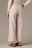 Stone Skyrise Double Button Faux Back Pocket Center Front Seam Contour Shape Technology Wide Leg Pant  