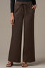 Cold Brew High Rise Ponte Patch Pocket Utility Self Tie Waist Wide Leg Pant