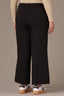 Black Contour Shape Technology High Rise Patch Pocket Utility Wide Leg Pull On Waist Self Tie Plus Size Pants 