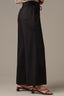 Black High Rise Ponte Patch Pocket Utility Self Tie Waist Wide Leg Pant