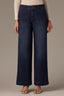 Indigo Denim Contour Shape Technology High Rise Side Panel Patch Pocket Emma Wide Leg Petite Jean