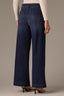 Indigo Denim Contour Shape Technology High Rise Side Panel Patch Pocket Emma Wide Leg Jean