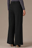 Black Contour Shape Technology Skyrise Extended Tab Side Panel Pleated Petite Trouser
