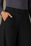 Black Contour Shape Technology Skyrise Extended Tab Side Panel Pleated Trouser
