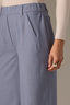 Infinity Blue Skyrise Elastic Pull-On Waist Faux Back Pocket Side Panel Contour Shape Technology Wide Leg Glider Pants