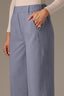 Infinity Blue Skyrise Elastic Pull-On Waist Faux Back Pocket Side Panel Contour Shape Technology Wide Leg Glider Pants