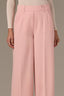 Rose Bloom Skyrise Elastic Pull-On Waist Faux Back Pocket Side Panel Contour Shape Technology Wide Leg Glider Pants