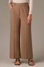 Toasted Coconut Skyrise Elastic Pull-On Waist Faux Back Pocket Side Panel Contour Shape Technology Wide Leg Glider Pants