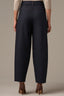 Dark Indigo Contour Shape Technology Skyrise Relaxed Barrel Leg Pleated Button Hem Trouser