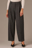 Charcoal Multi Wheat Contour Shape Technology Skyrise Relaxed Barrel Leg Pleated Button Hem Trouser