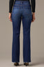 Blue Denim Madison Contour Shape Technology High Rise Grinded Hem String Itty Bitty More Boot Jean