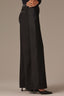 Black Contour Shape Technology Skyrise Pintuck Side Panel Wide Leg Trousers