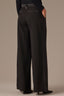 Black Contour Shape Technology Skyrise Pintuck Side Panel Wide Leg Trousers