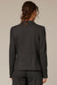 Charcoal Wheat Multi Long Sleeve Puff Shoulder Single Button Flap Pocket Blazer