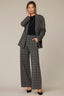 Charcoal Black Whitney Contour Shape Technology Skyrise Slit Hem Wide Leg Pant