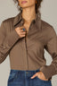 Ginger Snap Long French Cuff Sleeve Collar Neck Square Yoke Button Down Woven Shirt