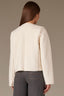 Ivory Long Sleeve Seaming Detail Dual Entry Patch Pocket Round Neck Cropped Hem Knit Coat
