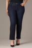 Indigo Denim Sawyer Mid-Rise Contour Shape Technology Straight Leg Plus Size Jean