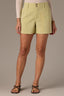 Kiwi Skyrise Double Button Faux Back Pocket Front Center Seam Contour Shape Technology Trouser Short