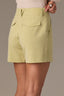 Kiwi Skyrise Double Button Faux Back Pocket Front Center Seam Contour Shape Technology Trouser Short