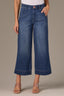 Blue Denim Contour Shape Technology Skyrise Cropped Hem Whitney Wide Leg Jean