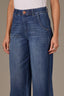 Blue Denim Contour Shape Technology Skyrise Cropped Hem Whitney Wide Leg Jean