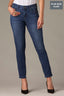 Dark Navy Denim Sophie Mid-Rise Cropped Ankle Hem Skinny Plus Size Jean