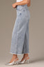 Light Blue Artisanal Denim Skyrise Fray Hem Round Up Contour Shape Technology Wyatt Wide Leg Boyfriend Plus Size Jean