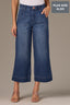 Blue Denim Contour Shape Technology Skyrise Cropped Hem Whitney Wide Leg Plus Size Jean