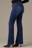 Blue Denim Madison High Rise Contour Shape Technology Grinded Hem String Itty Bitty More Boot Plus Size Jean