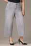 Grey Artisanal Denim Wyatt Absolution Skyrise Wide Leg V-Pocket Plus Size Jean