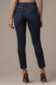 Indigo Denim Charlotte Mid-Rise Contour Shape Technology Cropped Ankle Skimmer Raw Hem Skinny Petite Jean