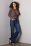 Indigo Denim High Rise Contour Shape Technology Out There Flare Petite Jean