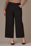 Black Contour Shape Technology Skyrise Extended Tab Side Panel Pleated Plus Size Trouser