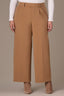 Butter Toffee Contour Shape Technology Skyrise Extended Tab Side Panel Pleated Plus Size Trouser