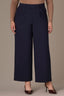 Ultra Navy Contour Shape Technology Skyrise Extended Tab Side Panel Pleated Plus Size Trouser