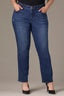 Indigo Artisanal Denim Sawyer Contour Shape Technology Mid-Rise Straight Leg Plus Size Jean